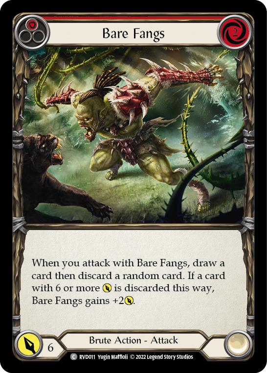 Bare Fangs (Red) [RVD011] (Classic Battles: Rhinar vs Dorinthea) | Good Games Cannington