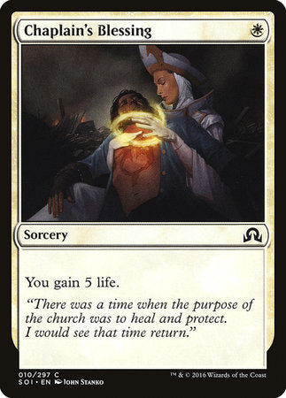 Chaplain's Blessing [Shadows over Innistrad] | Good Games Cannington