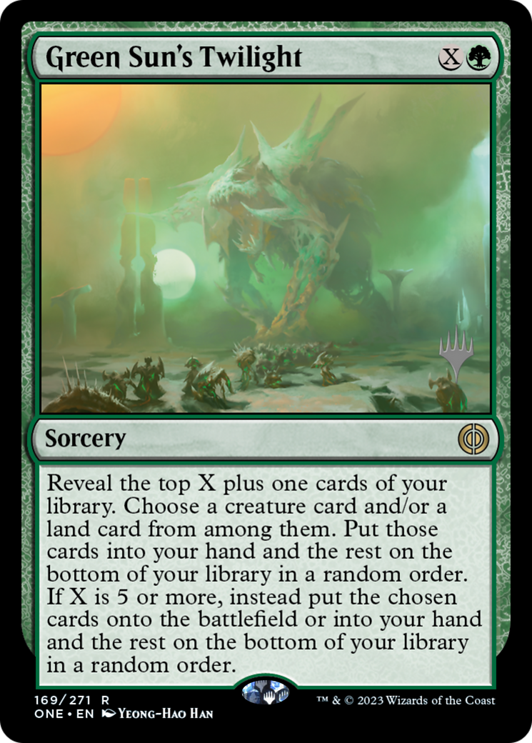 Green Sun's Twilight (Promo Pack) [Phyrexia: All Will Be One Promos] | Good Games Cannington