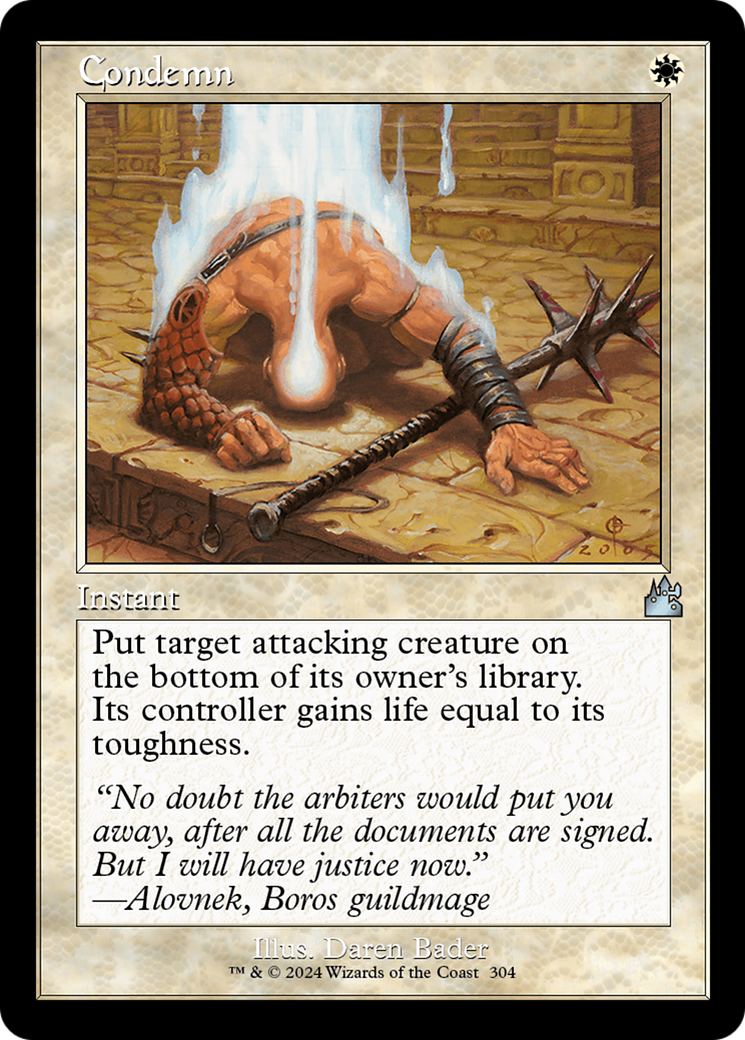 Condemn (Retro Frame) [Ravnica Remastered] | Good Games Cannington