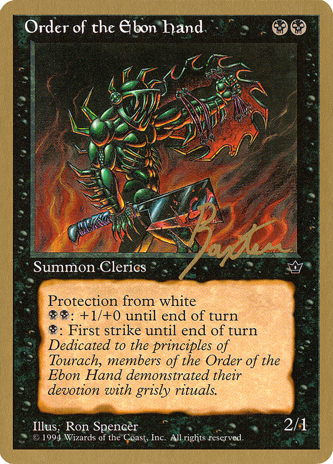 Order of the Ebon Hand (Spencer) (George Baxter) [Pro Tour Collector Set] | Good Games Cannington