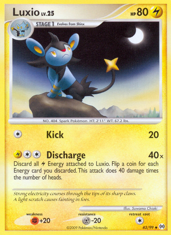 Luxio (43/99) [Platinum: Arceus] | Good Games Cannington