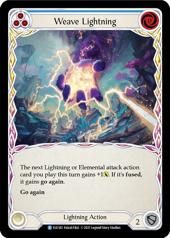 Weave Lightning (Blue) [ELE182] (Tales of Aria)  1st Edition Normal | Good Games Cannington