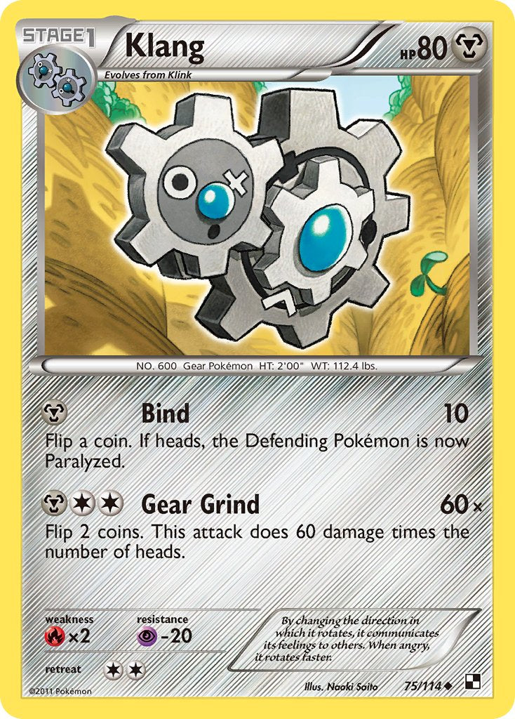 Klang (75/114) (Cracked Ice Holo) (Blister Exclusive) [Black & White: Base Set] | Good Games Cannington
