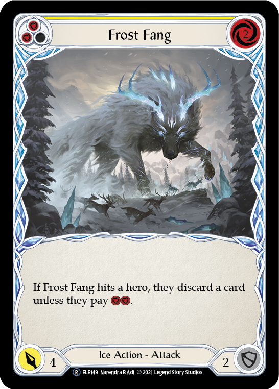 Frost Fang (Yellow) [U-ELE149] Unlimited Rainbow Foil | Good Games Cannington