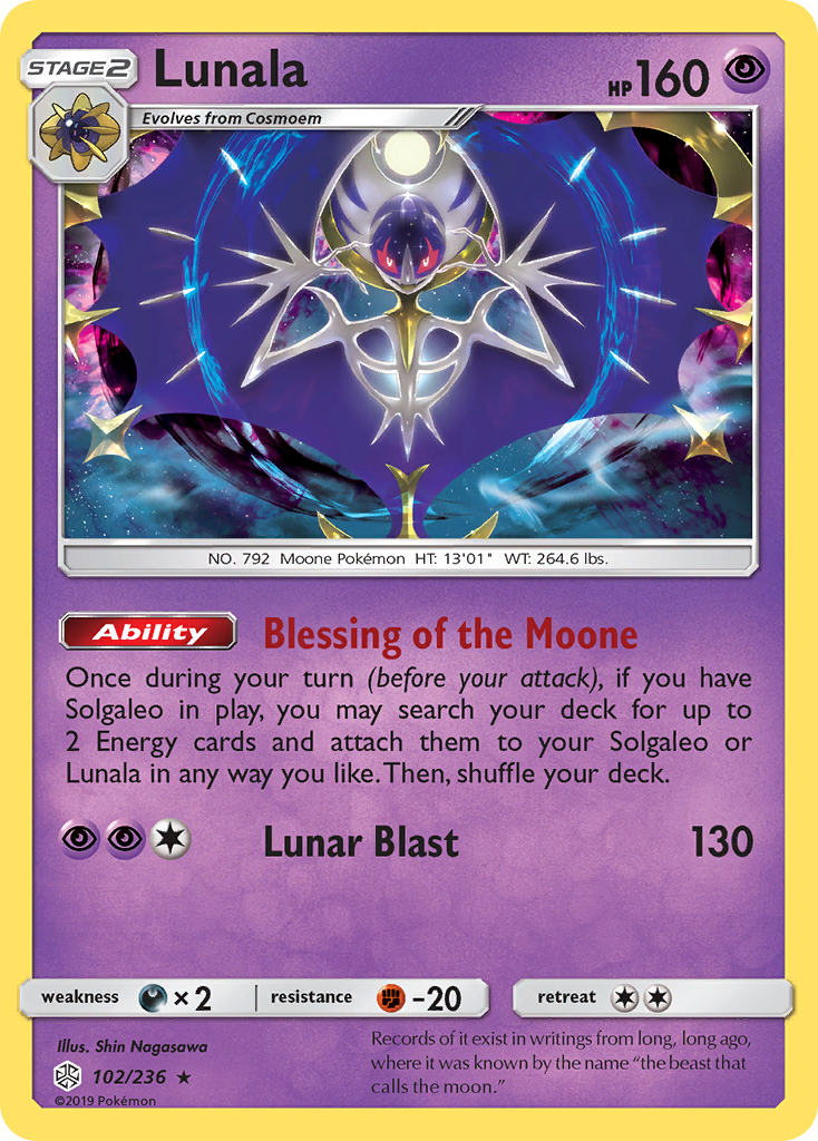 Lunala (102/236) [Sun & Moon: Cosmic Eclipse] | Good Games Cannington
