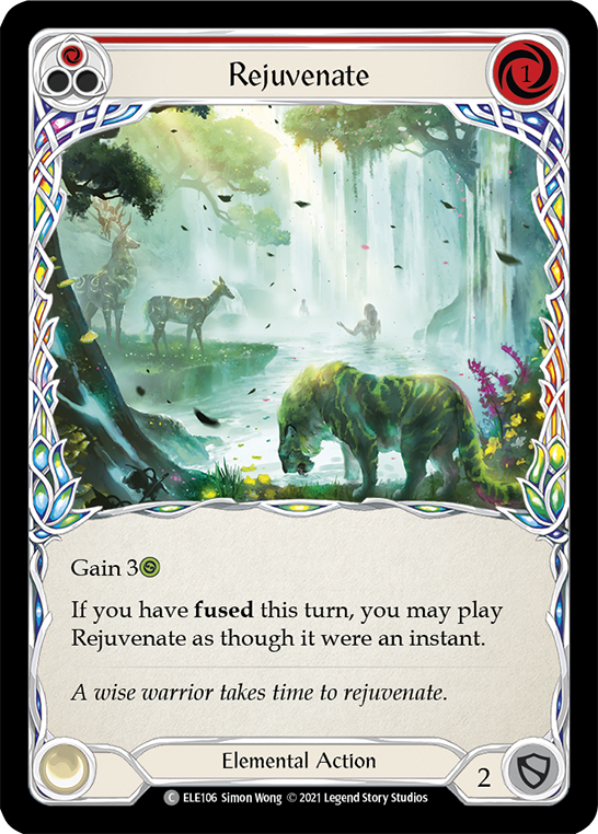 Rejuvenate (Red) [ELE106] (Tales of Aria)  1st Edition Rainbow Foil | Good Games Cannington