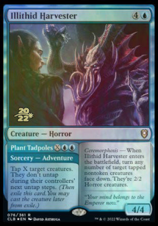Illithid Harvester // Plant Tadpoles [Commander Legends: Battle for Baldur's Gate Prerelease Promos] | Good Games Cannington