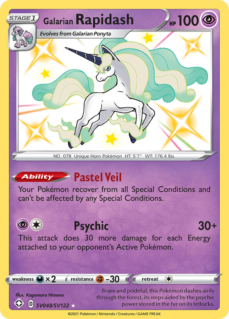 Galarian Rapidash (SV048/SV122) [Sword & Shield: Shining Fates] | Good Games Cannington