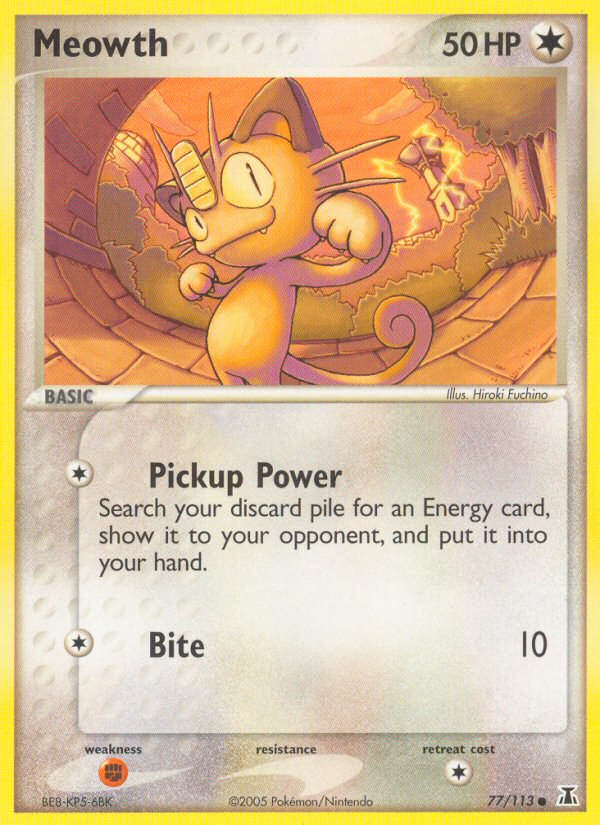 Meowth (77/113) [EX: Delta Species] | Good Games Cannington
