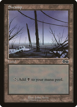 Swamp (342) [Urza's Saga] | Good Games Cannington