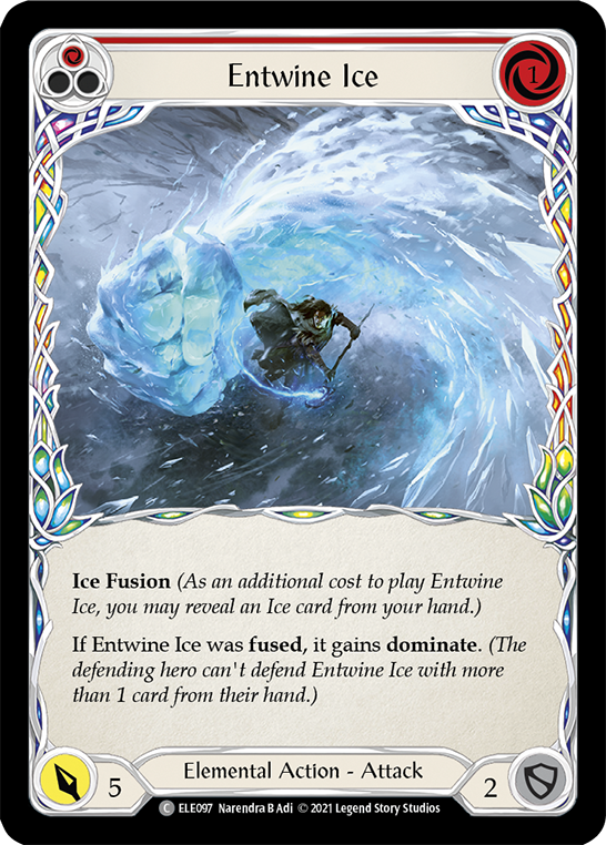 Entwine Ice (Red) [ELE097] (Tales of Aria)  1st Edition Rainbow Foil | Good Games Cannington