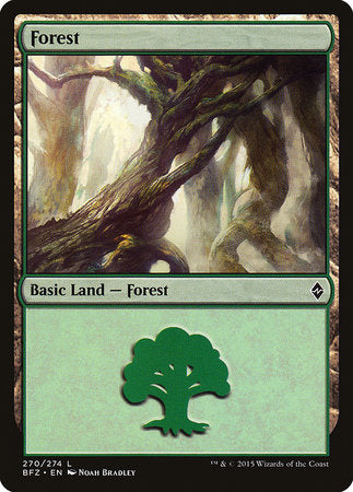 Forest (270) [Battle for Zendikar] | Good Games Cannington