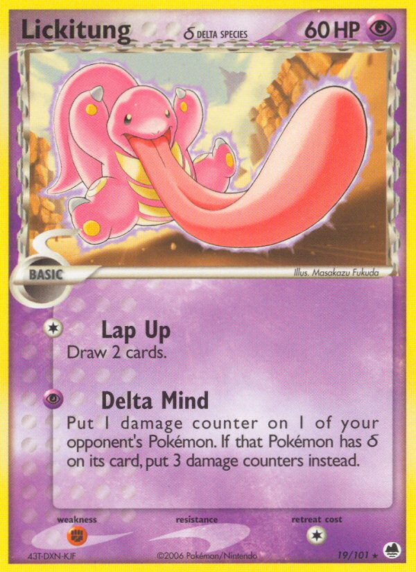 Lickitung (19/101) (Delta Species) [EX: Dragon Frontiers] | Good Games Cannington