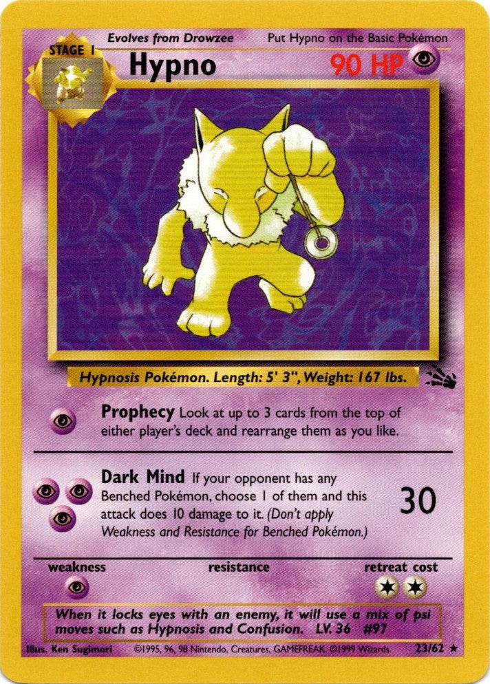 Hypno (23/62) [Fossil Unlimited] | Good Games Cannington