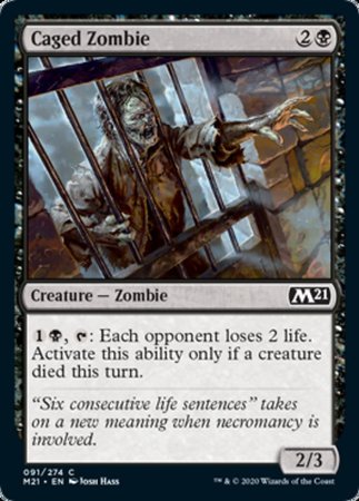 Caged Zombie [Core Set 2021] | Good Games Cannington