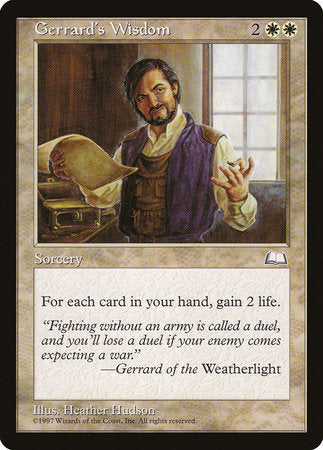 Gerrard's Wisdom [Weatherlight] | Good Games Cannington