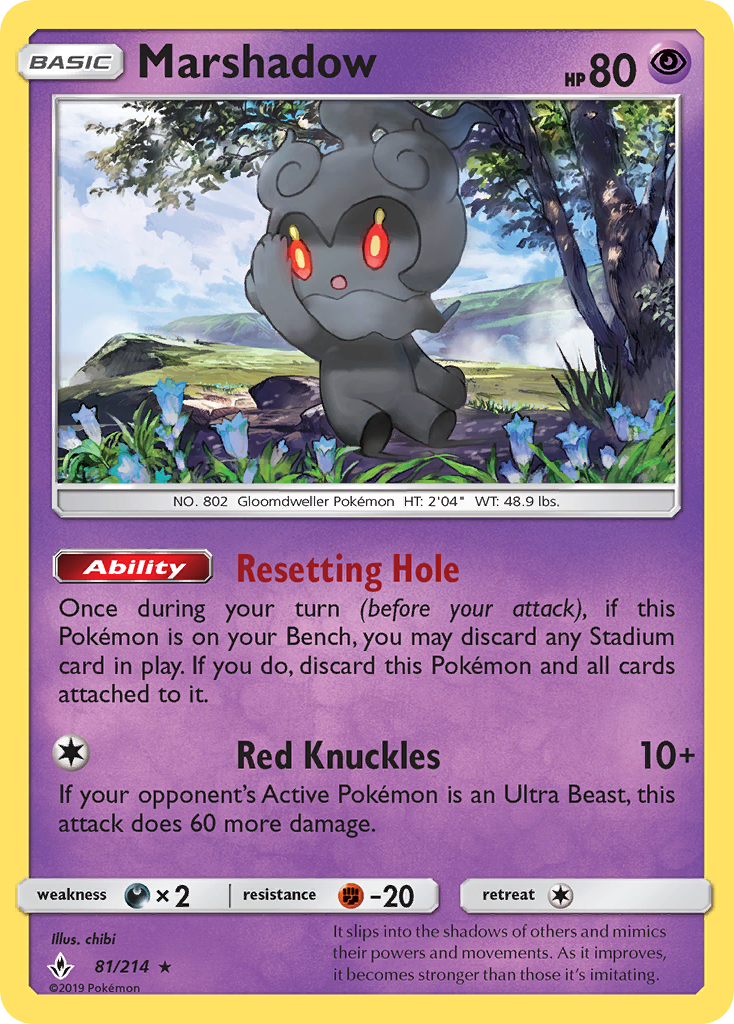 Marshadow (81/214) [Sun & Moon: Unbroken Bonds] | Good Games Cannington