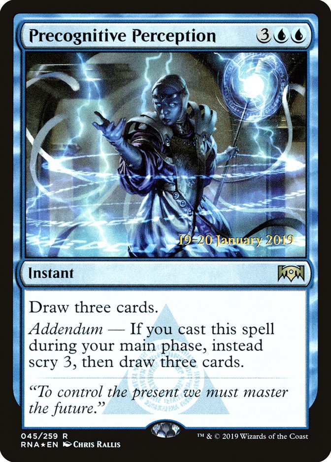 Precognitive Perception [Ravnica Allegiance Prerelease Promos] | Good Games Cannington