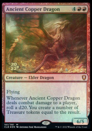 Ancient Copper Dragon [Commander Legends: Battle for Baldur's Gate Prerelease Promos] | Good Games Cannington
