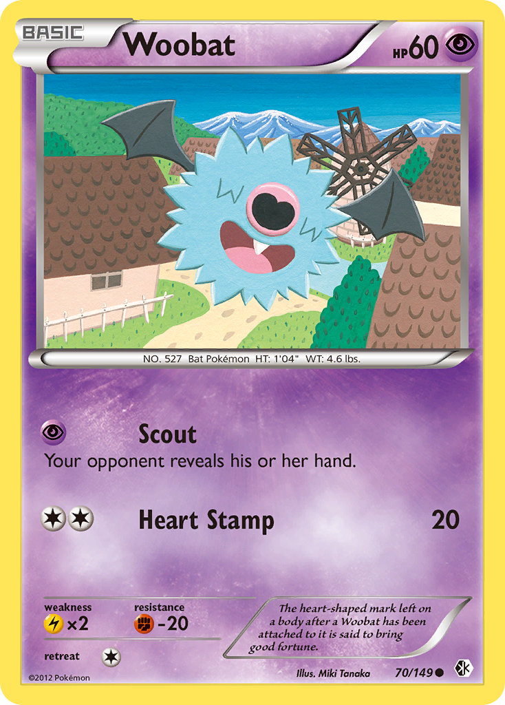 Woobat (70/149) [Black & White: Boundaries Crossed] | Good Games Cannington