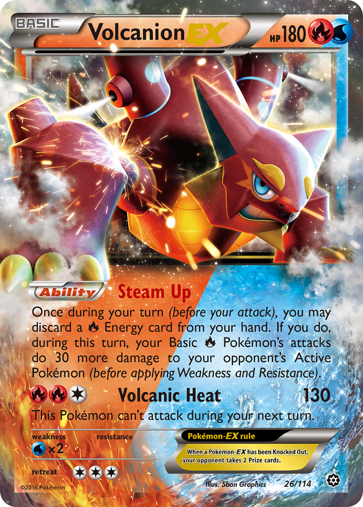 Volcanion EX (26/114) [XY: Steam Siege] | Good Games Cannington