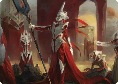 Porcelain Zealot Art Card [Phyrexia: All Will Be One Art Series] | Good Games Cannington