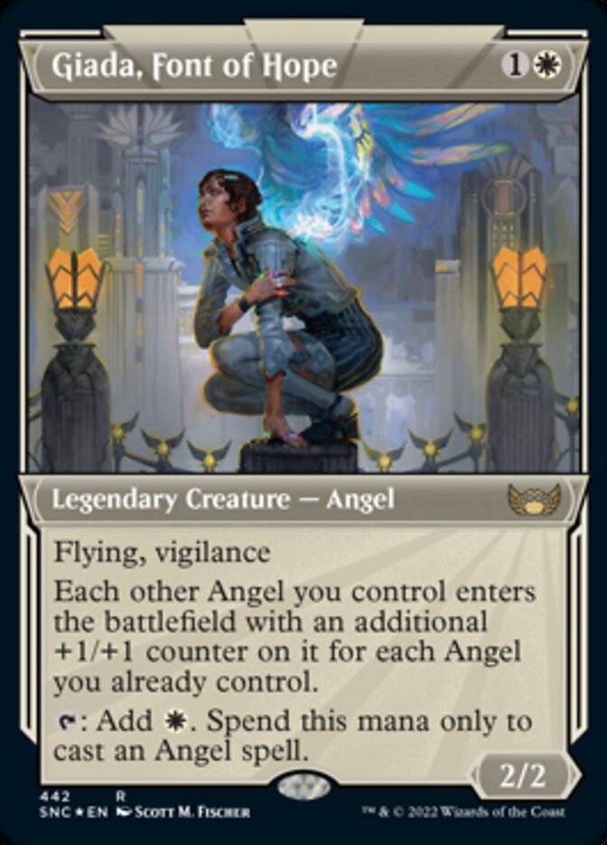 Giada, Font of Hope (Showcase Art Deco Foil Etched) [Streets of New Capenna] | Good Games Cannington