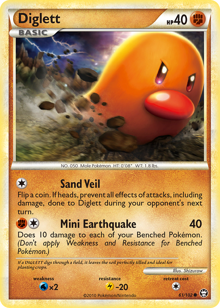 Diglett (61/102) [HeartGold & SoulSilver: Triumphant] | Good Games Cannington