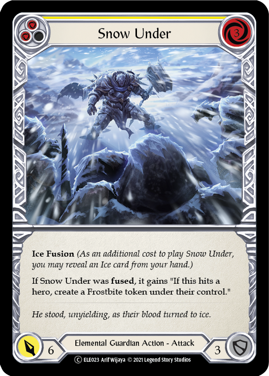 Snow Under (Yellow) [U-ELE023] Unlimited Rainbow Foil | Good Games Cannington