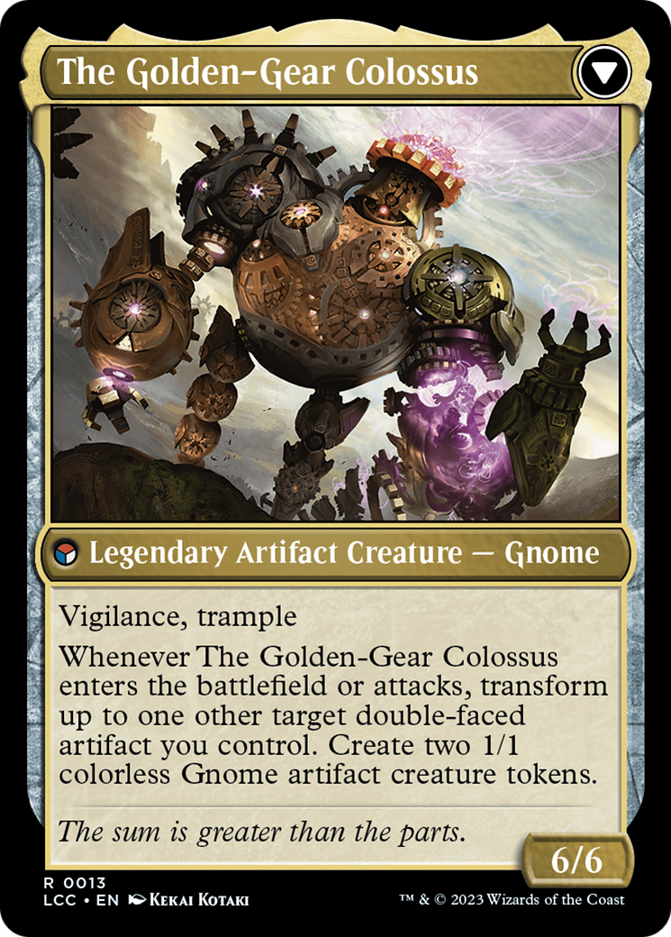 Tetzin, Gnome Champion // The Golden-Gear Colossus [The Lost Caverns of Ixalan Commander] | Good Games Cannington