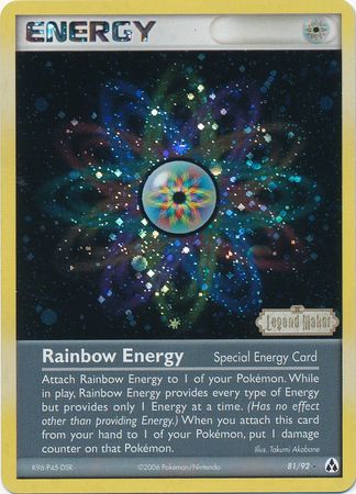 Rainbow Energy (81/92) (Stamped) [EX: Legend Maker] | Good Games Cannington