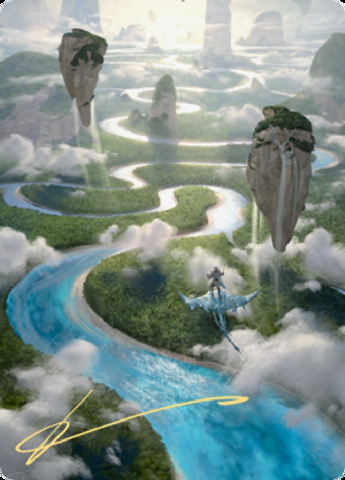 Clearwater Pathway Art Card (Gold-Stamped Signature) [Zendikar Rising Art Series] | Good Games Cannington