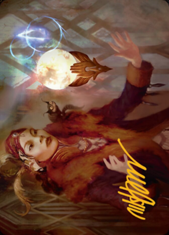 Misfortune Teller Art Card (Gold-Stamped Signature) [Streets of New Capenna Art Series] | Good Games Cannington