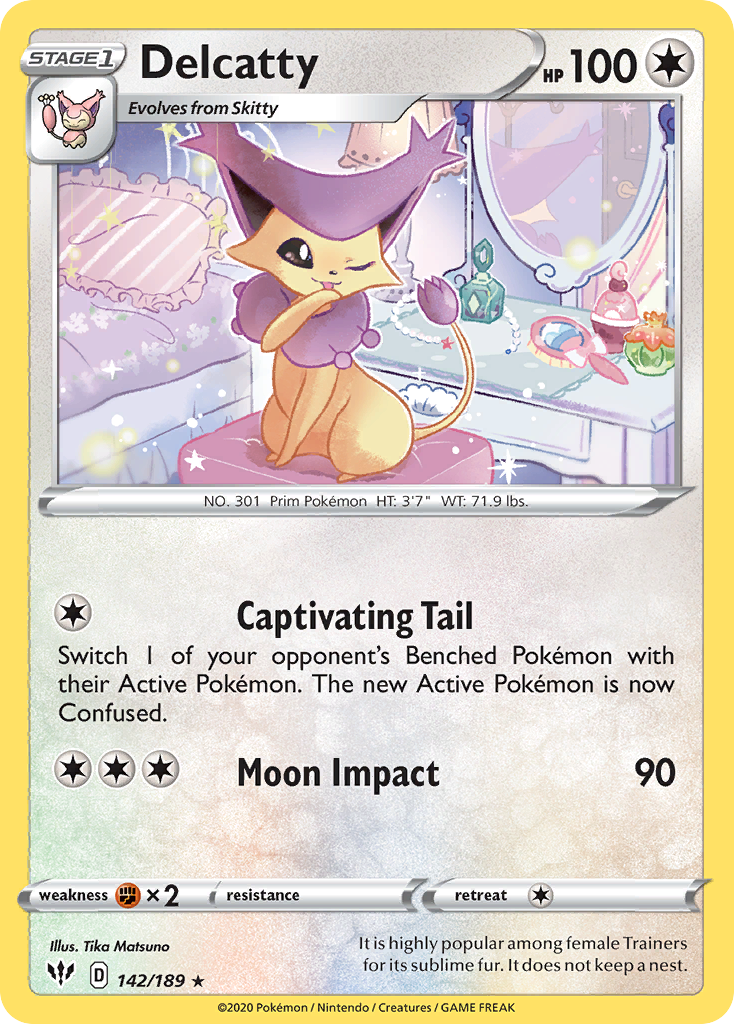Delcatty (142/189) [Sword & Shield: Darkness Ablaze] | Good Games Cannington
