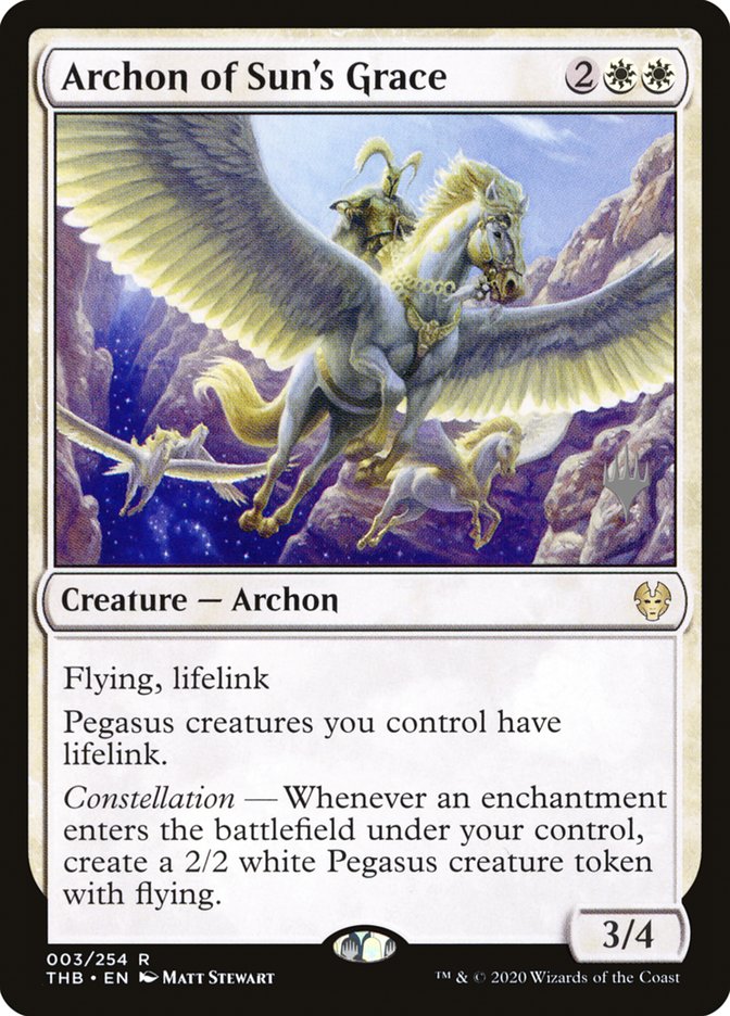 Archon of Sun's Grace (Promo Pack) [Theros Beyond Death Promos] | Good Games Cannington