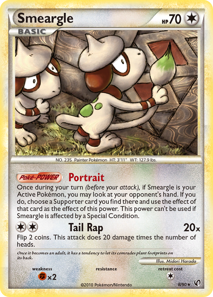 Smeargle (8/90) [HeartGold & SoulSilver: Undaunted] | Good Games Cannington