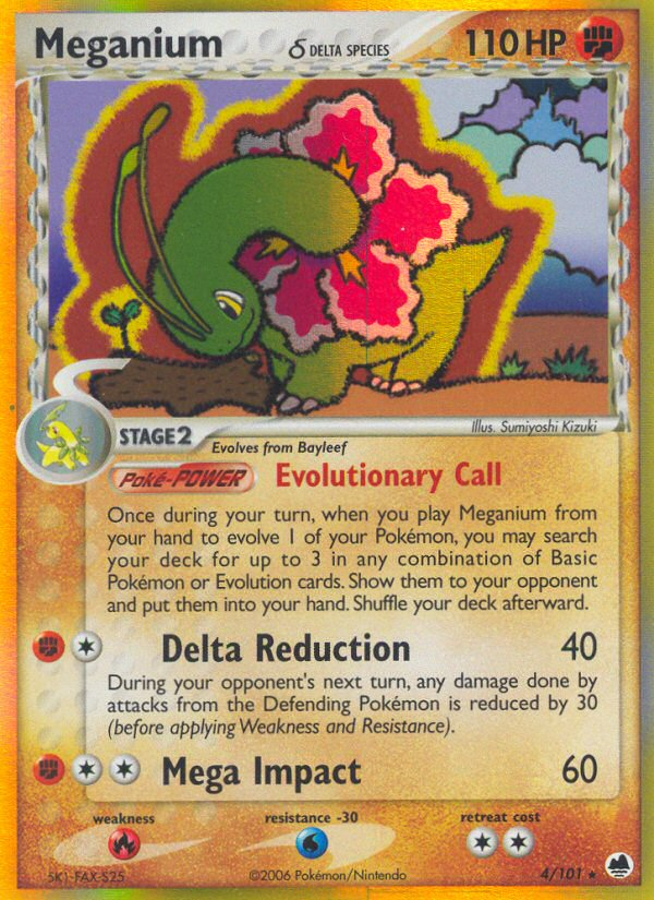 Meganium (4/101) (Delta Species) [EX: Dragon Frontiers] | Good Games Cannington