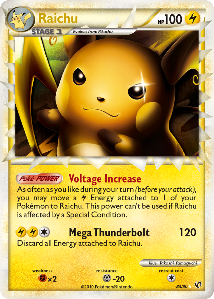 Raichu (83/90) [HeartGold & SoulSilver: Undaunted] | Good Games Cannington