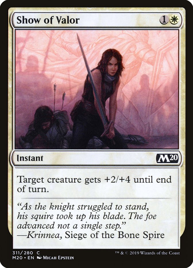 Show of Valor [Core Set 2020] | Good Games Cannington