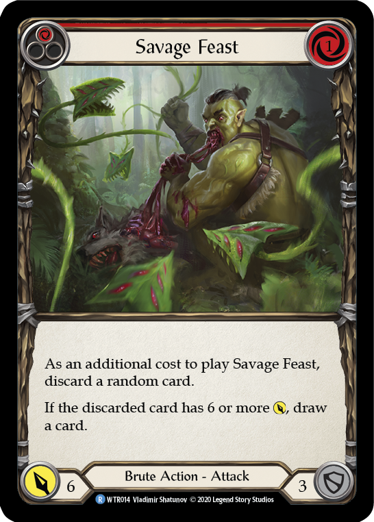 Savage Feast (Red) [U-WTR014] (Welcome to Rathe Unlimited)  Unlimited Normal | Good Games Cannington