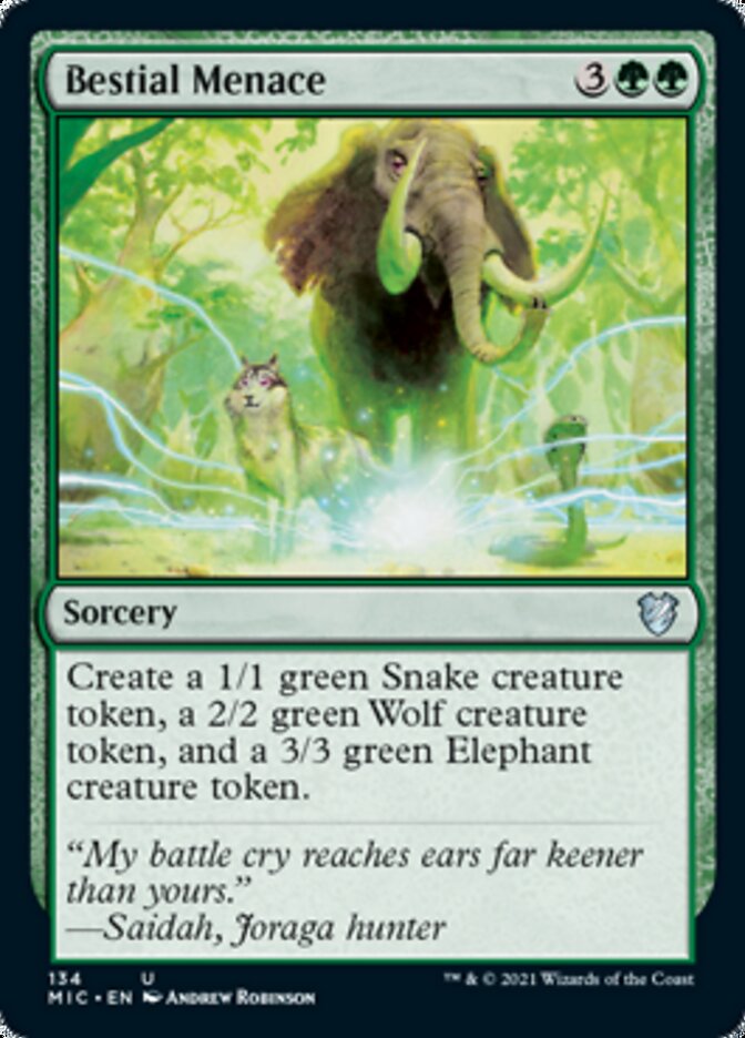 Bestial Menace [Innistrad: Midnight Hunt Commander] | Good Games Cannington