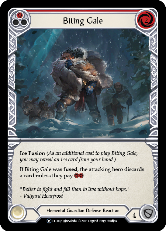 Biting Gale (Red) [U-ELE007] Unlimited Rainbow Foil | Good Games Cannington