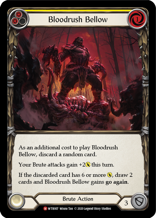Bloodrush Bellow [U-WTR007] (Welcome to Rathe Unlimited)  Unlimited Rainbow Foil | Good Games Cannington