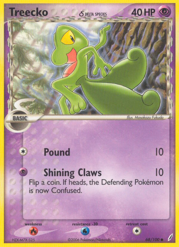Treecko (68/100) (Delta Species) [EX: Crystal Guardians] | Good Games Cannington