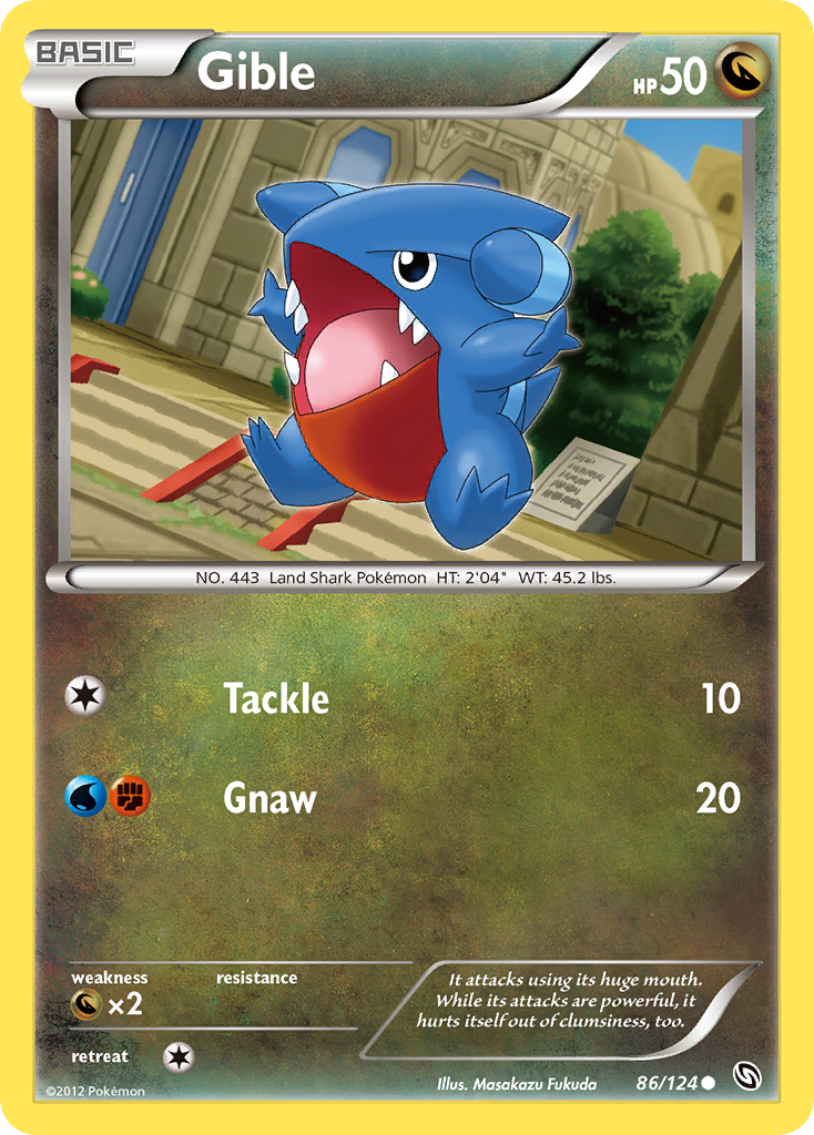 Gible (86/124) [Black & White: Dragons Exalted] | Good Games Cannington
