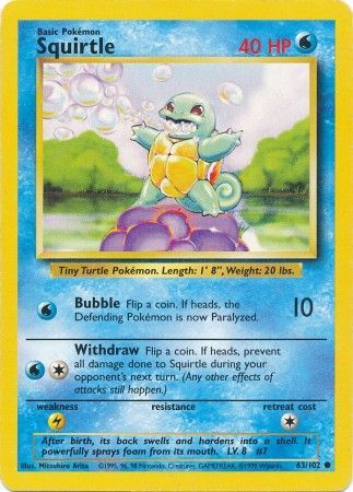 Squirtle (63/102) [Base Set Unlimited] | Good Games Cannington