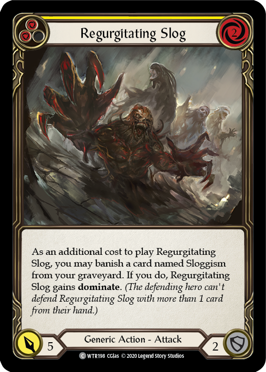 Regurgitating Slog (Yellow) [U-WTR198] (Welcome to Rathe Unlimited)  Unlimited Rainbow Foil | Good Games Cannington