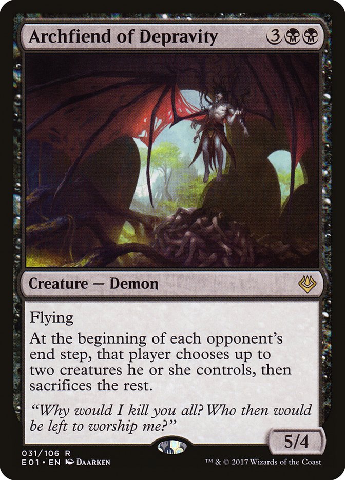 Archfiend of Depravity [Archenemy: Nicol Bolas] | Good Games Cannington