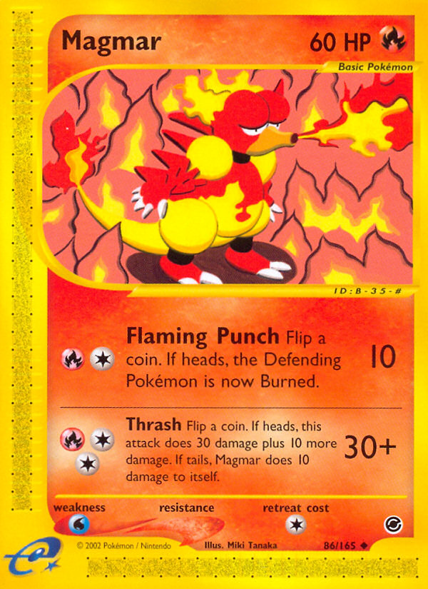 Magmar (86/165) [Expedition: Base Set] | Good Games Cannington